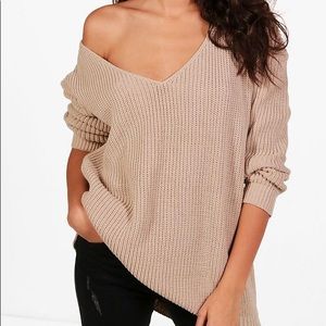 Oversized V Neck Jumper